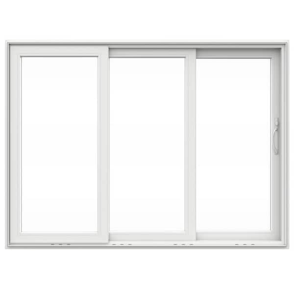 JELD-WEN V4500 Multi-Slide 105 in. x 80 in. Right-Hand Low-E White Vinyl 3-Panel Prehung Patio Door