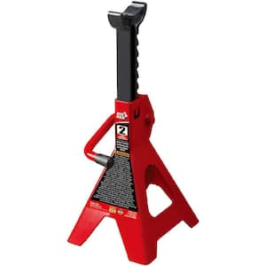 2-Ton (4,000 lbs.) Capacity Steel Jack Stand in Red and Black (1-Pack)