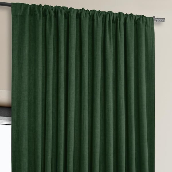 Exclusive Fabrics & Furnishings Key Green Faux Linen Extra Wide