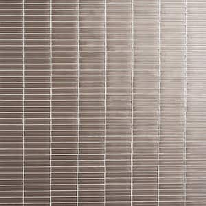 Tara Brown 11.61 in. x 11.73 in. Stacked Glass Mosaic Tile (0.95 Sq. Ft. / Sheet)