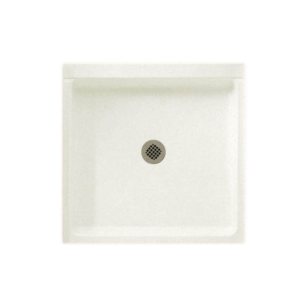 Tahiti White 36'' x 36'' Solid Surface Square Shower Base