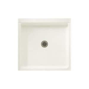 Swanstone 36 in. L x 36 in. W Alcove Shower Pan Base with Center Drain in Tahiti White