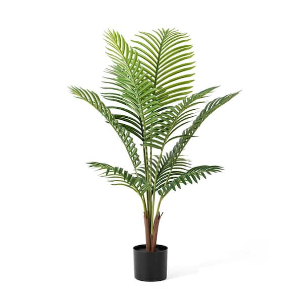 Glitzhome 3.5ft. Faux Areca Palm Artificial Tree in Pot