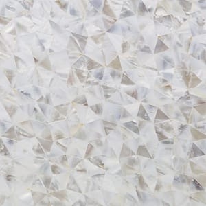 Lokahi White Troika 12.08 in. x 12.08 in. x 2 mm Pearl Shell Mosaic Tile