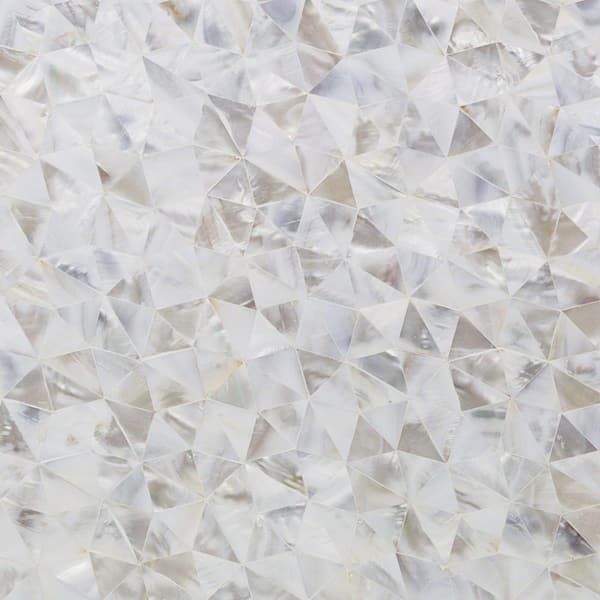 Ivy Hill Tile Lokahi White Troika 12.08 in. x 12.08 in. x 2 mm Pearl Shell Mosaic Tile