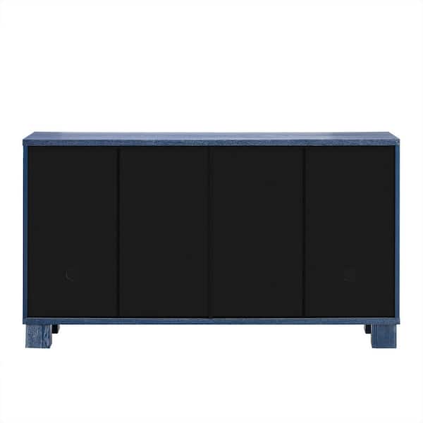 Harper & Bright Designs Antique Navy Wood 60 in. Traditional Style Harper & Bright Designs Antique Navy Wood 60 in. Traditional Style