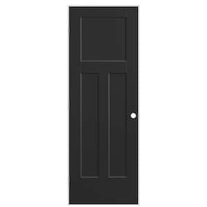Masonite 24 in. x 80 in. 2-Panel Logan Left-Hand Solid Core Jet