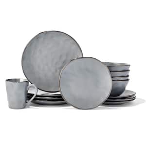 16-Piece Casual Gray Stoneware Dinnerware Set (Service for 4)
