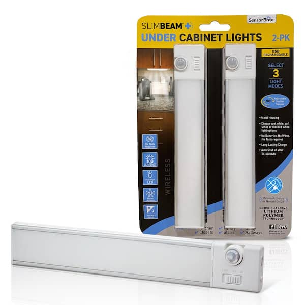 Sensor Brite LED Rechargeable Under Cabinet Night Light (2-Pack