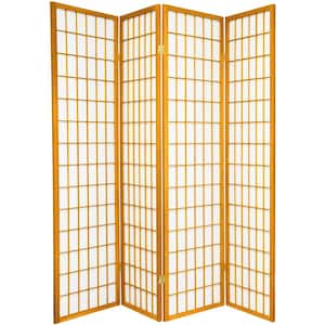 6 ft. Honey 4-Panel Room Divider
