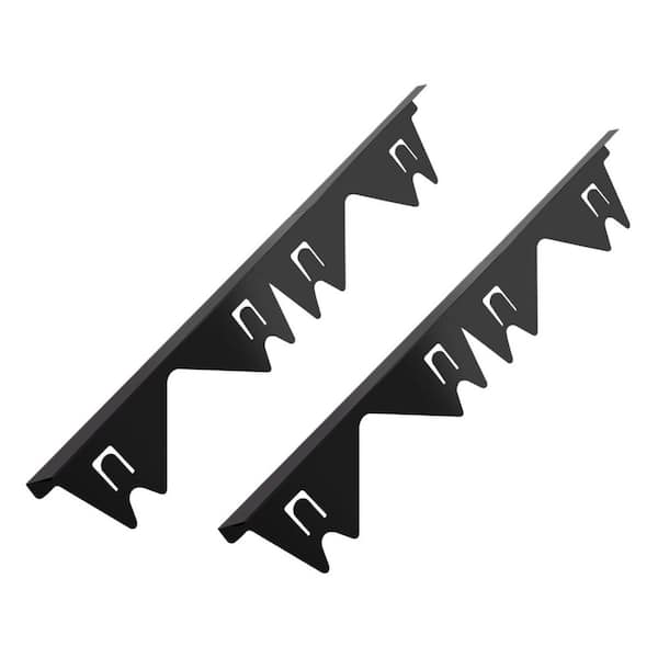 2 Pack Black Stainless Steel Stove Gap Covers, Stove Gap Filler, Stove Counter Gap Guards for Kitchen, Range Trim Kit