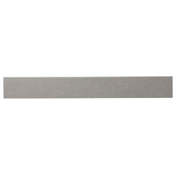 Copley Grigio 3 in. x 24 in. Matte Porcelain Floor and Wall Bullnose Tile
