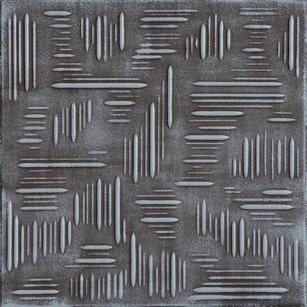 Country Wheat Moss Gray 1.6 ft. x 1.6 ft. Decorative Foam Glue Up Ceiling Tile (259.2 sq. ft. /case)