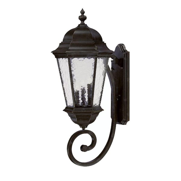 Acclaim Lighting Telfair Collection 3-Light Marbleized Mahogany Outdoor Wall Lantern Sconce