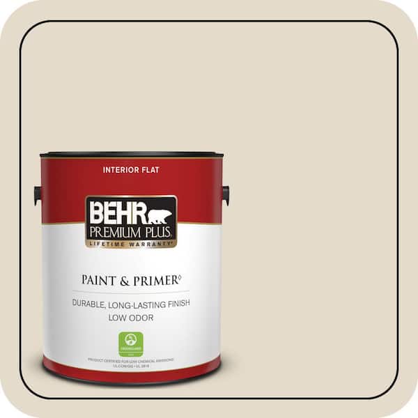 BEHR PREMIUM PLUS 1 gal. #BWC-15 Predictable Flat Low Odor Interior Paint & Primer