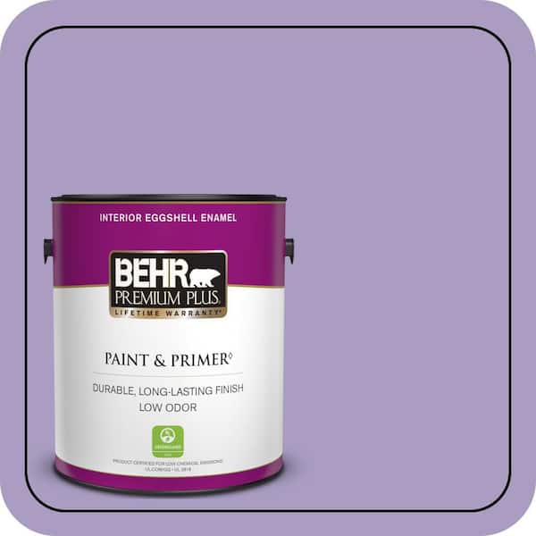 BEHR PREMIUM PLUS 1 gal. #M560-4 Evening Slipper Eggshell Enamel Low Odor Interior Paint & Primer