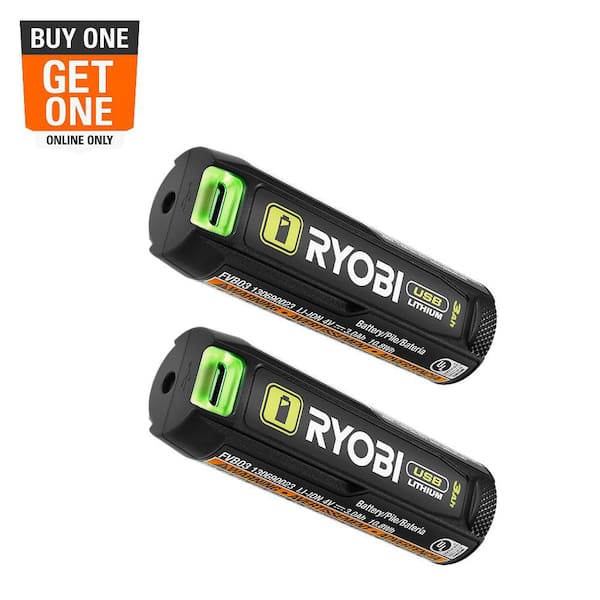 USB Lithium 3.0 Ah Lithium-ion Rechargeable Battery (2-Pack)