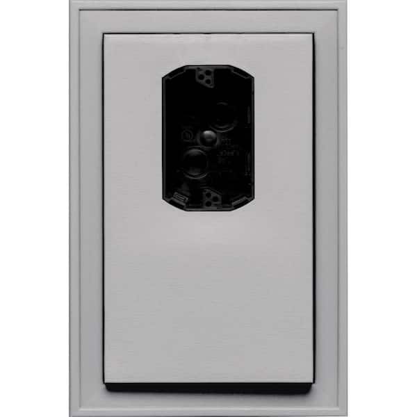 Builders Edge 8.125 in. x 12 in. #016 Gray Jumbo Electrical Mounting Block Offset