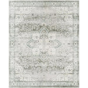 Erin Cream/Emerald 7 ft. x 10 ft. Oriental Indoor Area Rug