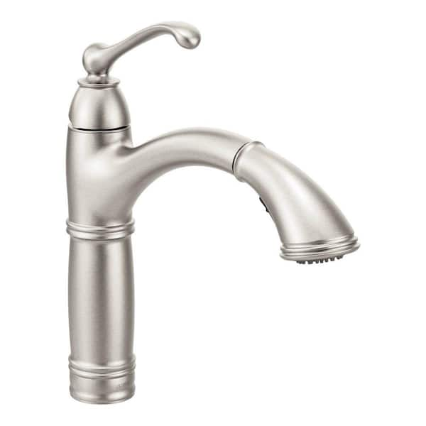 Moen 7295SRS Brantford Spot Resist Stainless One Handle Pullout Kitchen Faucet