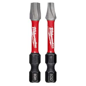 2 in. SHOCKWAVE Impact Duty ECX Power Bit #1 and #2 Combo Pack