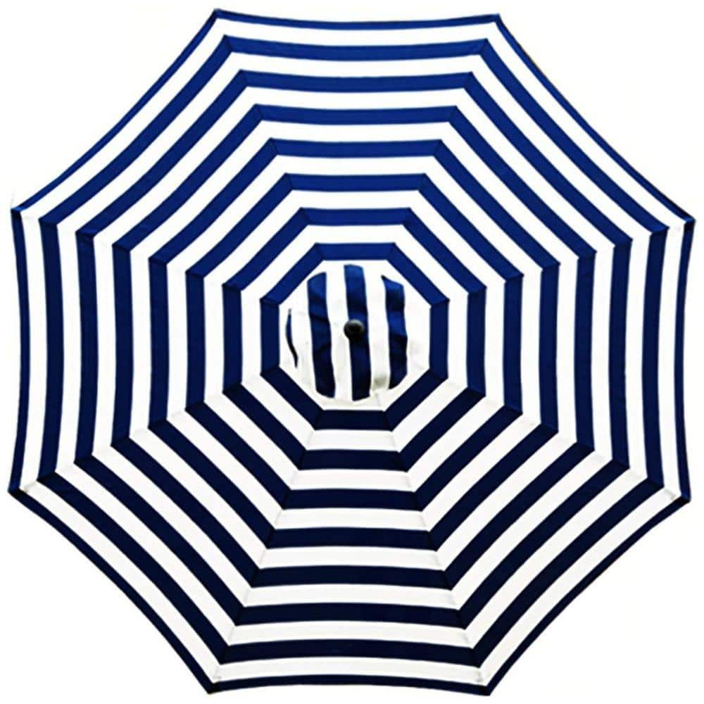 9 ft. 8-Ribs Polyester Replacement Canopy Market Umbrella Cover in Blue and White price history on PriceWatchPro