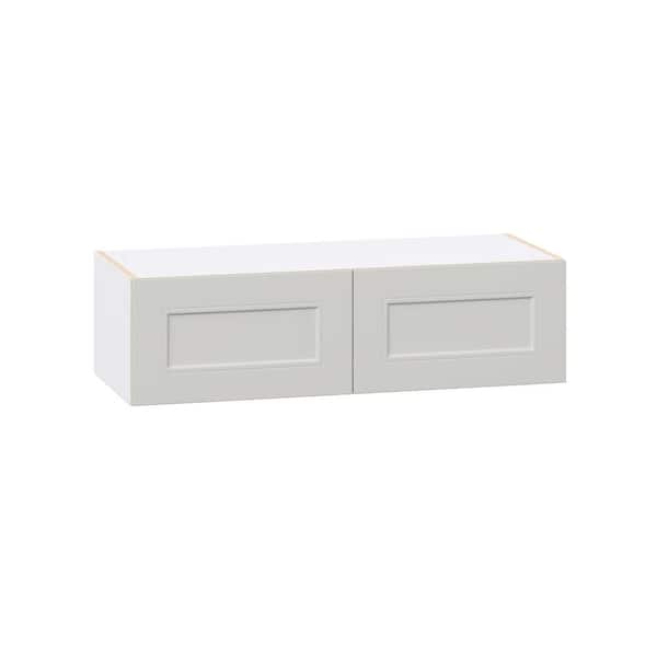 Galveston 36 in. W x 14 in. D x 10 in. H Assembled Shaker Wall Bridge Kitchen Cabinet in Light Grey
