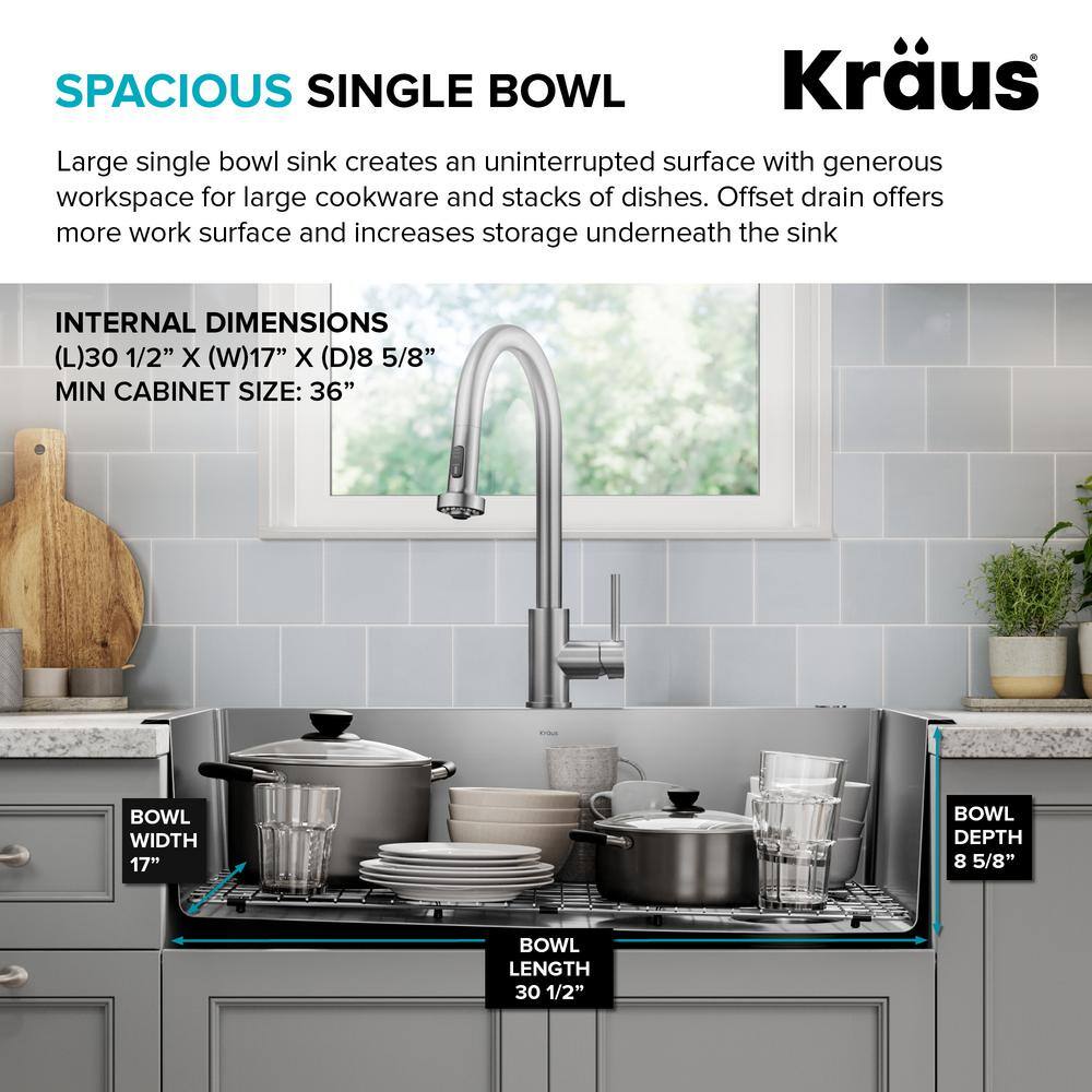 Fairlane 33-Inch Stainless Steel Drop-In Single Bowl Kitchen Sink