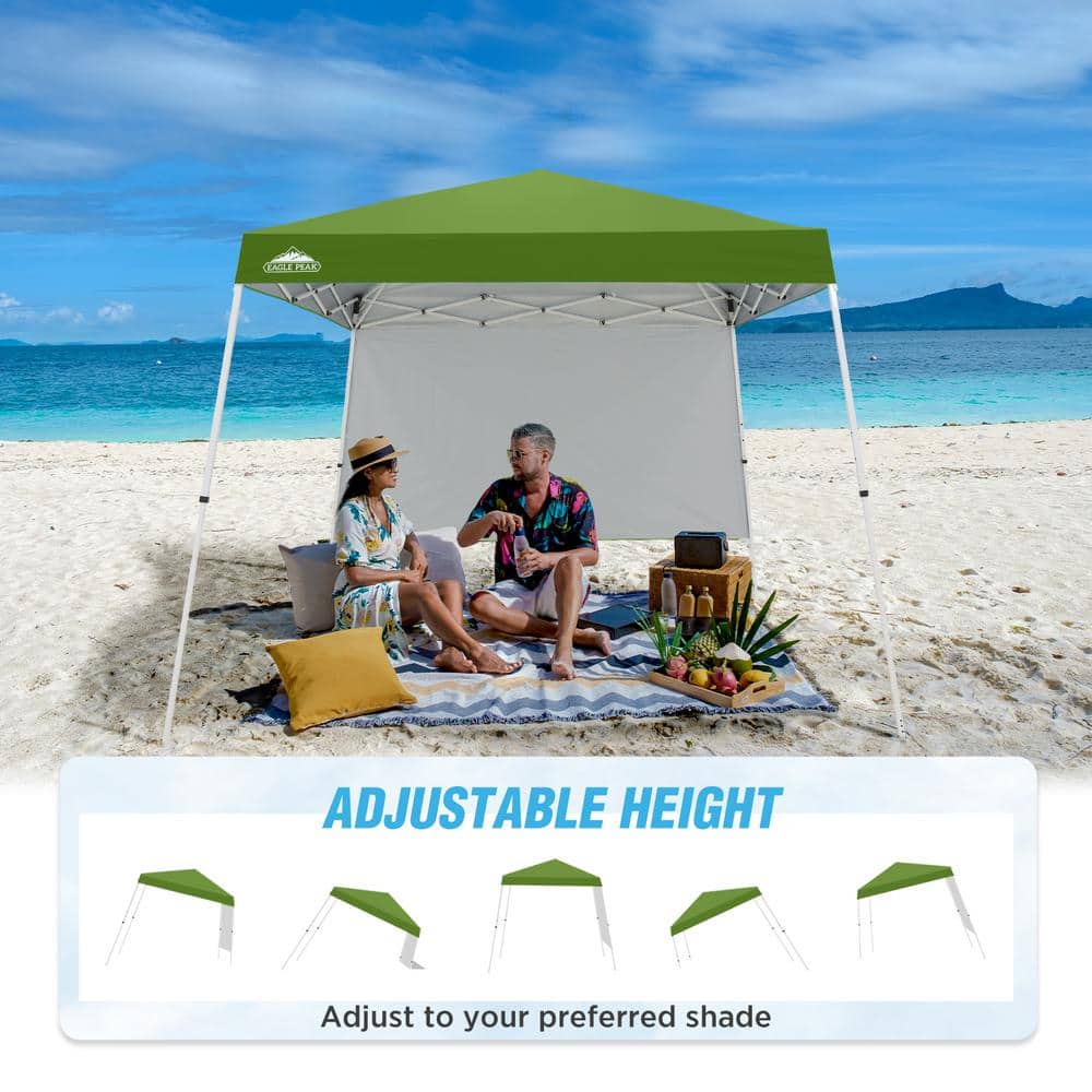 Green 10x10 Steel Portable Pop-Up Canopy Tent