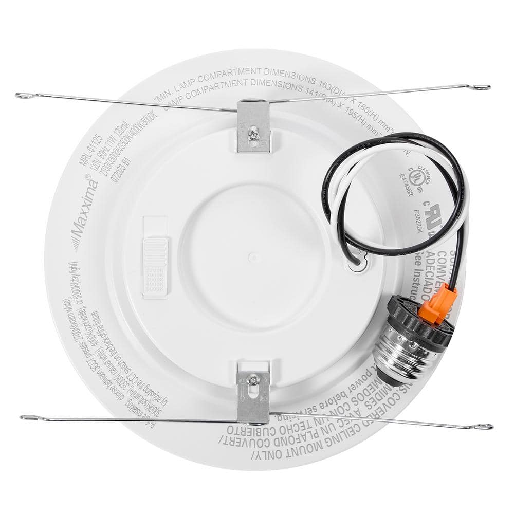 7.5-Inch White Aluminum LED Recessed Downlight with Night Light