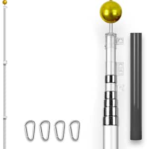 20 ft. Aluminum Telescoping Flagpole with Golden Ball