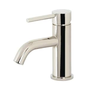 Concord Single Handle Single Hole Bathroom Faucet in Polished Nickel