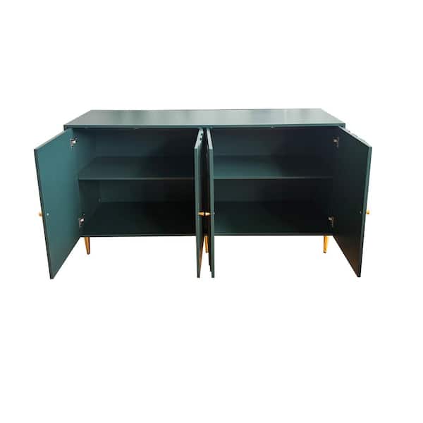 COWLOWN 59.8 in. W x 15.7 in. D x 33.7 in. H Bathroom Green Linen Cabinet