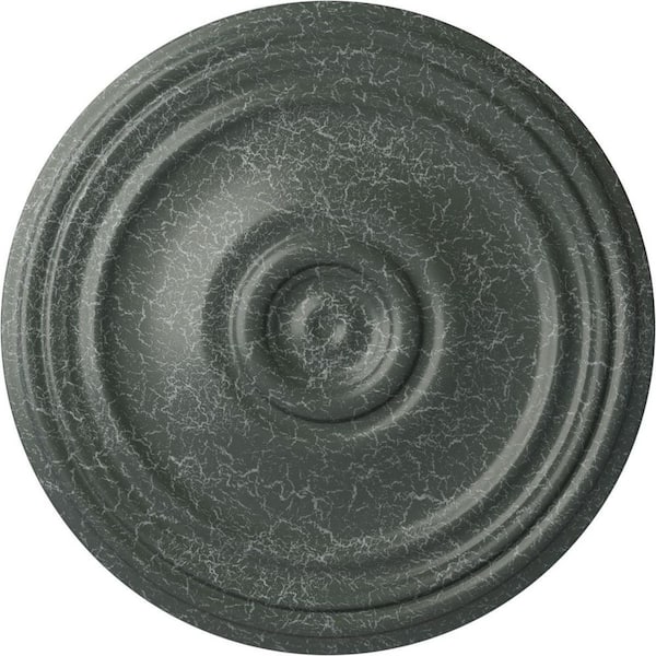 Ekena Millwork 21" x 1-1/4" Reece Urethane Ceiling Medallion (Fits Canopies upto 6-3/4"), Athenian Green Crackle