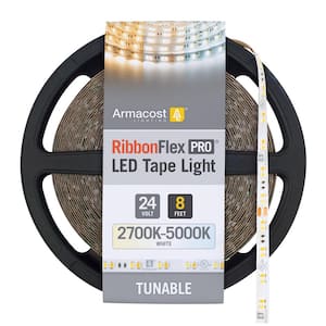RibbonFlex Pro 24-Volt White CCT Tunable LED Strip Light Tape 8 ft. (2.5 m)