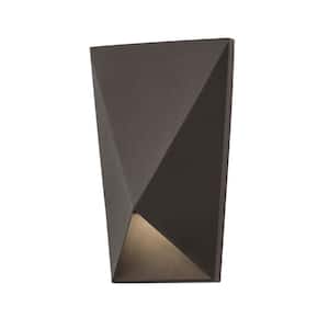 Knox Bronze Integrated LED Outdoor Wall Lantern Sconce