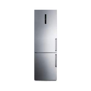 24 in. 10.6 cu. ft. Bottom Freezer Refrigerator in Stainless Steel Counter Depth