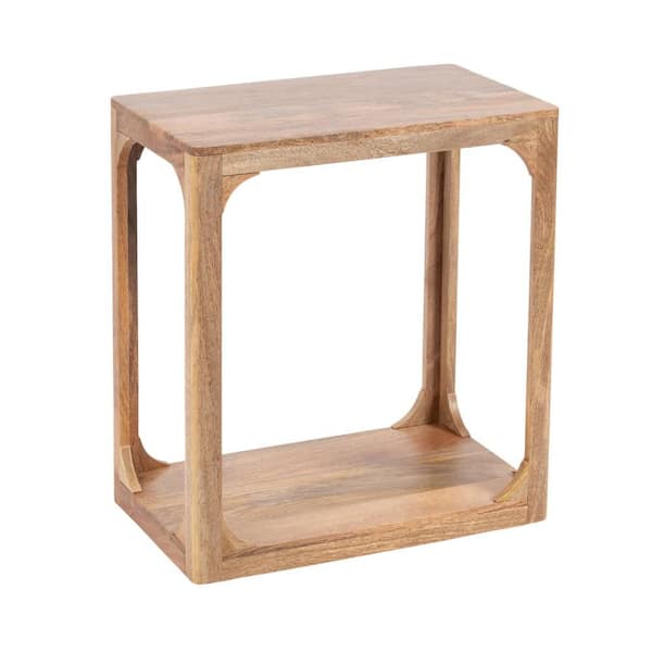 Dahl 22 in. Natural Rectangle Solid Wood End Table