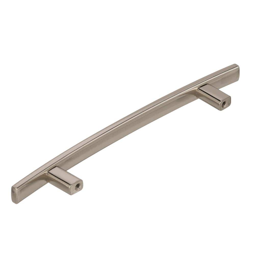 Polished Nickel Modern Arch Cabinet Drawer Pull with Mounting Hardware