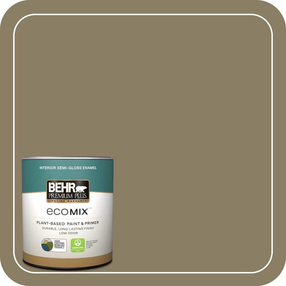 1 qt. #N330-6 Lagoon Moss Semi-Gloss Enamel EcoMix Plant-Based Interior Paint & Primer price history on PriceWatchPro