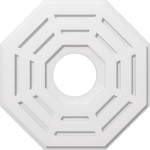 1 in. P X 9-1/2 in. C X 24 in. OD X 7 in. ID Westin Architectural Grade PVC Contemporary Ceiling Medallion