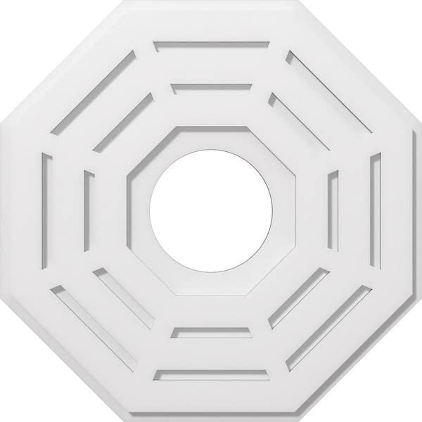 Ekena Millwork 1 in. P X 9-1/2 in. C X 24 in. OD X 7 in. ID Westin Architectural Grade PVC Contemporary Ceiling Medallion