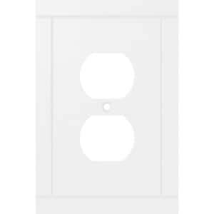 Belfast 1-Gang Duplex/Outlet Cover Wall Plate, Pure White