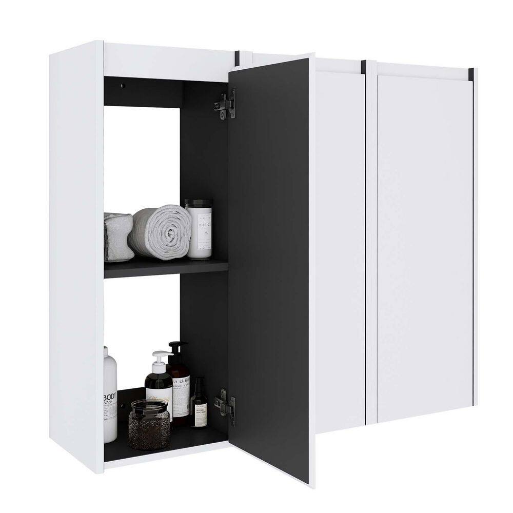 Float Mounting Design 12 in. W x 10 in. D x 29.5 in. H Plywood Bathroom Storage Wall Cabinet in White(3 Pack) price history on PriceWatchPro