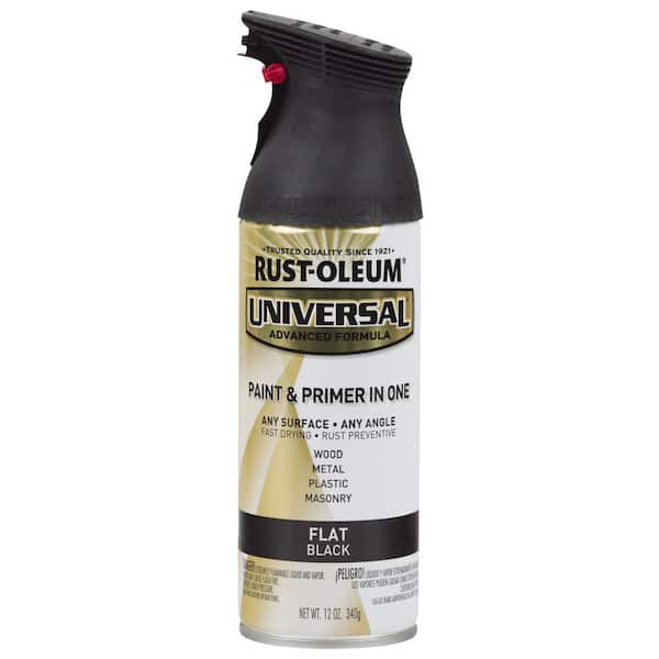 Rust-Oleum Universal 6-Pack Flat Black Spray Paint and Primer in One (NET Wt. 12-oz) | 245198SOS