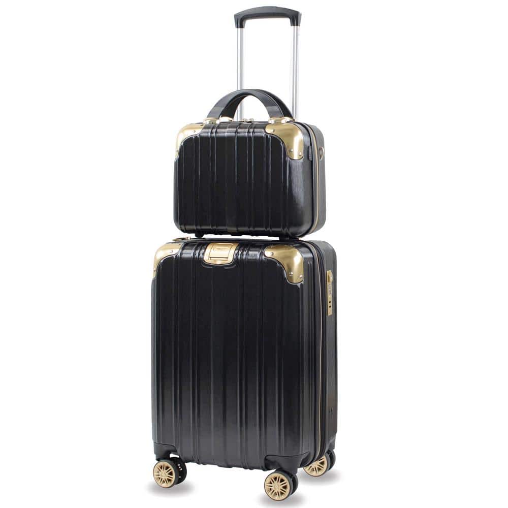 American Green Travel Melrose S 2-Piece Black Carry-On Weekender