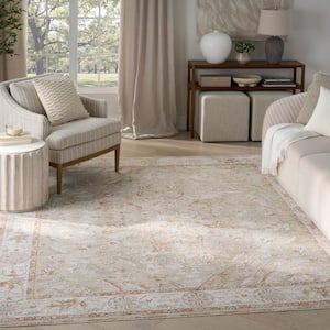 Asher Sage Ivory 8 ft. x 10 ft. All-over design Traditional Area Rug