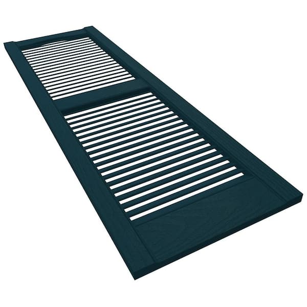 Builders Edge 14.5 in. x 39 in. Louvered Vinyl Exterior