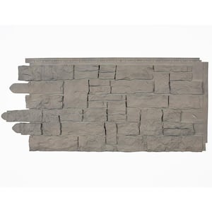 NovikStone 20.3 in. x 45 in. SK Stacked Stone Siding in Aspen (10 Panels Per Box, 49.3 sq. ft.)