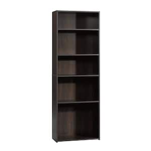 71.18 in. Cinnamon Cherry Faux Wood 5-shelf Standard Bookcase with Adjustable Shelves